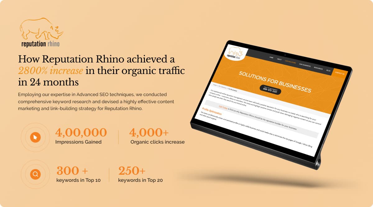 Reputation Rhino, campaign visual
