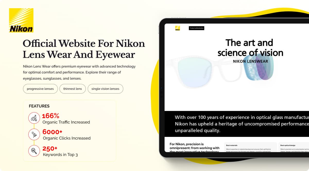 Nikon Lenswear, campaign visual